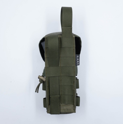 Подсумок 2АК закрытый "Лес" с перегородкой Олива