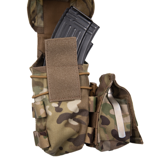 Подсумок 2АК закрытый "Лес" с перегородкой Мультикам